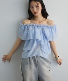 Green Parks マルチＷＡＹオフショルフリルブラウス