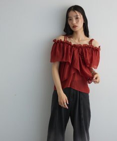 Green Parks マルチＷＡＹオフショルフリルブラウス