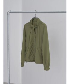 earth music&ecology スタンドフリルミリタリーブルゾン