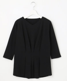 自由区 L 【放湿性/保湿性】イージートップス タックディテール カットソー