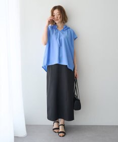 YECCA VECCA ギャザーリボンブラウス