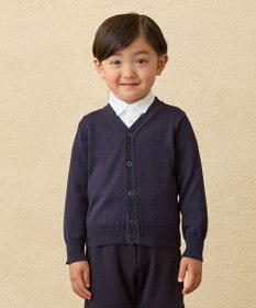 MIKI HOUSE HOT BISCUITS 【90-130cm】綿ニットVネックカーディガン(男の子用)