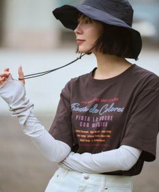 ANY ANYファンクションロゴTシャツ ブラウン