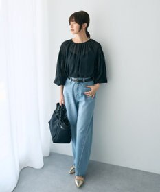 YECCA VECCA ルーズストレートデニムパンツ