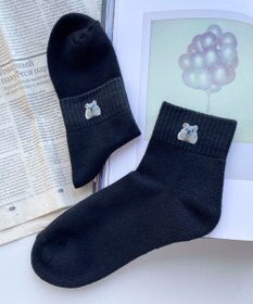 WEGO アニマルプリントショートソックス