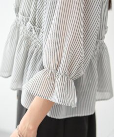 earth music&ecology シャーリングストライプシャツ