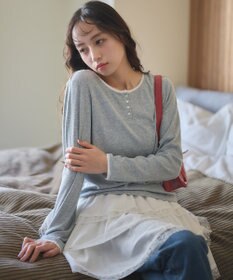 earth music&ecology 【WEB限定】アイレットジャカードタイトプルオーバー