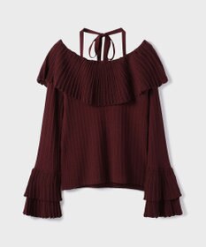 GRACE CONTINENTAL アイレットフレアニットトップ