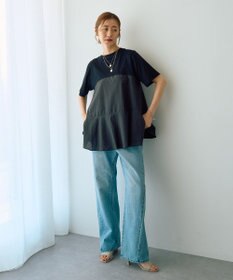 YECCA VECCA ルーズストレートデニムパンツ