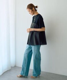 YECCA VECCA ルーズストレートデニムパンツ