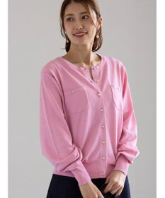 Te chichi ポケットデザインクルーネックカーディガン