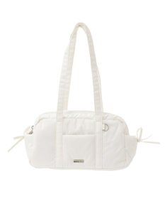 Maison de FLEUR サイドリボンパファーボストンバッグ