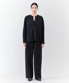 23区 【エステータ】ウールツイルジャージー ワイドパンツ