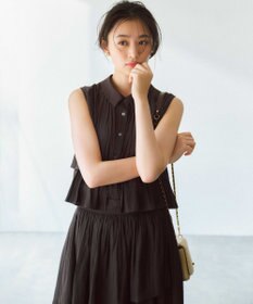 組曲 【入江未悠さんコラボ】ギャザーライトデシンティアード ブラウス