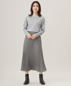 J.PRESS LADIES L 【洗える】スパーク ラメ配色 ニット