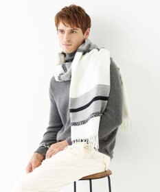 JOSEPH ABBOUD MOUNTAIN 【SPACE／UNISEX】ビッグボーダー ストール