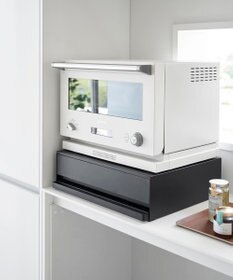 tower ツーウェイ キッチン家電下引き出し&スライドテーブル タワー ブラック