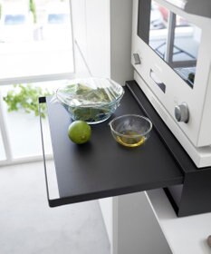 tower ツーウェイ キッチン家電下引き出し&スライドテーブル タワー ブラック