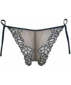 WACOAL Ｔバック ショーツ 【リボンブラ 脇すっきり】 BRB433とペア はきこみ丈あさめ バックのかぶりが広め ソング レディース PRA433 /ワコール