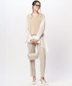 23区 【洗える/セットアップ対応】アイアスマットストレッチ テーパード パンツ