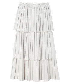 earth music&ecology ミックスプリーツティアードスカート