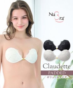 BRADELIS New York 【NuBra / ボリュームアップ】パテッドヌーブラ クローデット 蒸れにくい バックレス コレクション デザインヌーブラ 正規品