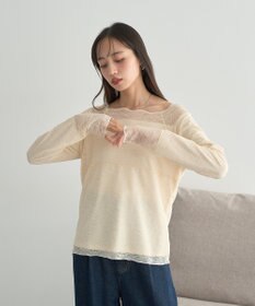 earth music&ecology 【吸湿発熱】【2WAY】あったかフェミニンインナー（２ｗａｙネック）