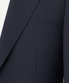 GOTAIRIKU 【オールシーズン対応】WOOL×POLYESTER ライトウェイト スーツ（ネイビーストライプ）