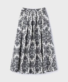 GRACE CONTINENTAL ダマスクジャガードタックスカート