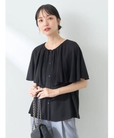 earth music&ecology ケープカラーブラウス