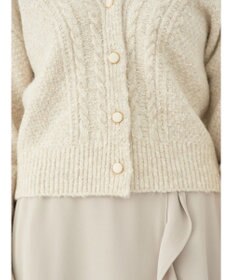 earth music&ecology ラメスラブニットカーディガン