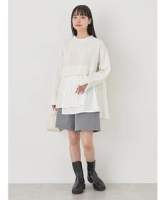 earth music&ecology プリーツヘムドッキングチュニック