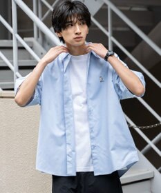 WEGO 【シワになりにくい】イージーケアオックスフォードワンポイントシャツ（S）