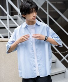 WEGO 【シワになりにくい】イージーケアオックスフォードワンポイントシャツ（S）