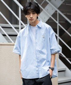 WEGO 【シワになりにくい】イージーケアオックスフォードワンポイントシャツ（S）