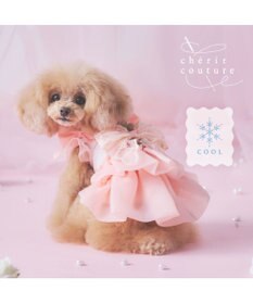 PET PARADISE cherircouture  接触冷感リボンワンピース《ピンク》 小型犬
