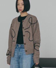 AMERICAN HOLIC コード刺繍ショートカーディガン