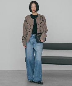 AMERICAN HOLIC コード刺繍ショートカーディガン