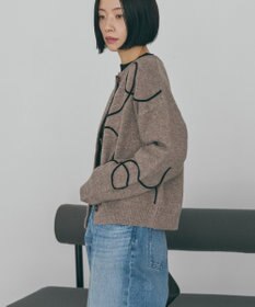 AMERICAN HOLIC コード刺繍ショートカーディガン