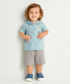 MIKI HOUSE HOT BISCUITS 【80-120cm】サッカー素材 5分丈パンツ