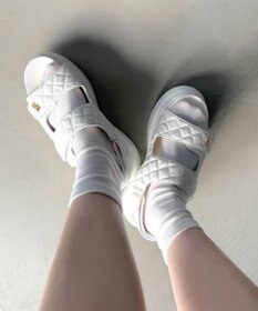 WEGO 【MLサイズ展開】厚底キルティングサンダル