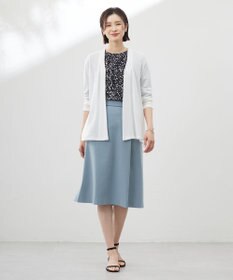 J.PRESS LADIES 【洗える】スパンローンフラワープリント クルーネック ブラウス