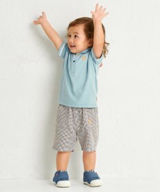 MIKI HOUSE HOT BISCUITS 【80-120cm】サッカー素材 5分丈パンツ