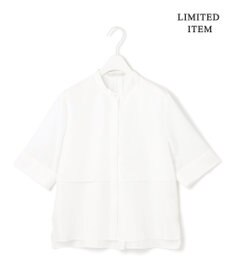 ICB L 【WEB限定・接触冷感・速乾・洗える】シルキーツイル 半袖クロップドシャツ