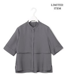 ICB L 【WEB限定・接触冷感・速乾・洗える】シルキーツイル 半袖クロップドシャツ