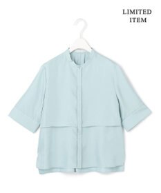 ICB L 【WEB限定・接触冷感・速乾・洗える】シルキーツイル 半袖クロップドシャツ