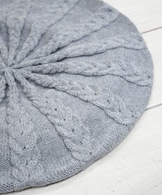 石田製帽 オーガニックコットン アラン編みベレー