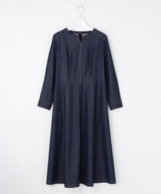 ANY SIS シャンブレーベルテッド ワンピース