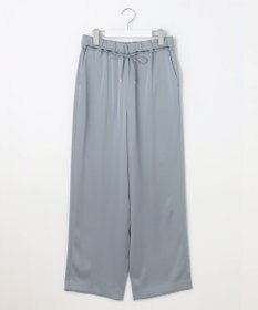 自由区 【Exclusive】シャイニーサテンドロスト パンツ チャコール