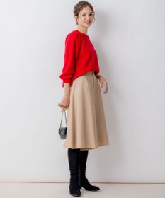 組曲 L 【WEB一部店舗限定】ウールジョーゼット キュロットパンツ